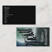 Lustige Vollmond-Halloween-Schläger Visitenkarte (Vorne/Hinten)