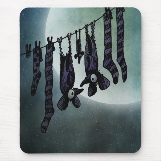 Lustige Vollmond-Schläger Mousepad (Vorne)