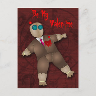 Lustige Voodoo-Liebevalentine-Postkarte Feiertagspostkarte