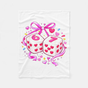 Lustige Vornehme 67 Valentinstag Six Seven Würfel Fleecedecke