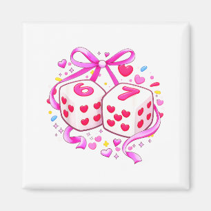 Lustige Vornehme 67 Valentinstag Six Seven Würfel Magnet