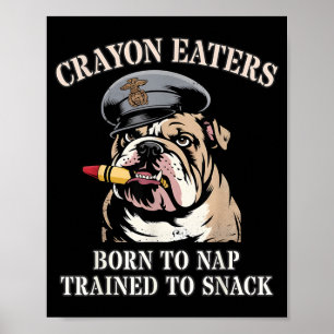 Lustige Wachsmalstift-Esser, geboren zum Snack-Nic Poster