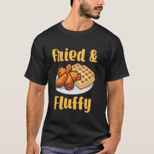 Lustige Waffel-Hühnchen-Bekleidung Frühstück Brun T-Shirt