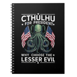 Lustige Wahlen 2024 Cthulhu für Präsident  Notizblock