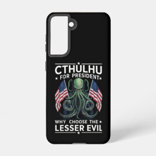 Lustige Wahlen 2024 Cthulhu für Präsident  Samsung Galaxy Hülle