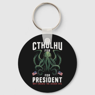 Lustige Wahlen 2024 Cthulhu für Präsident  Schlüsselanhänger