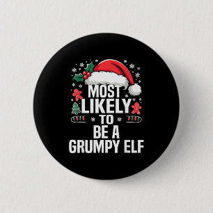 Lustige wahrscheinlichste Weihnachts-Familien-Pyja Button
