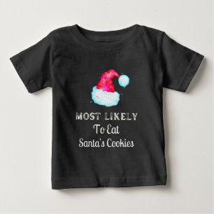 Lustige wahrscheinlichste Weihnachtsmann-Kekse Baby T-shirt