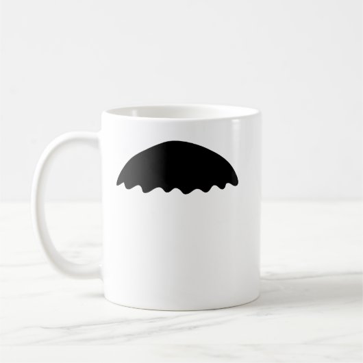 Lustige Waltus Art-Schwarz-Schnurrbart-Tassen Kaffeetasse (Links)