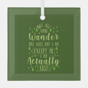 Lustige Wanderweisheit Ornament Aus Glas