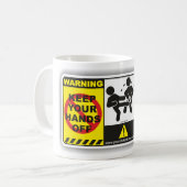Lustige warnende Tasse #1 (Vorderseite Links)