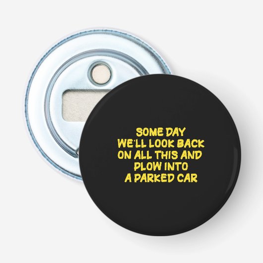 Lustige Warnung beim Fahren mit nostalgischem Zita Flaschenöffner (Vorderseite)