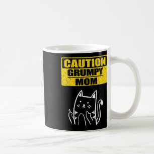 Lustige Warnung Grummelige Mutter Sarkastische Kat Kaffeetasse