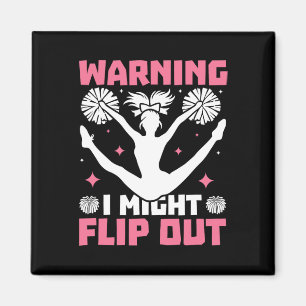 Lustige Warnung, ich könnte ausflippen Cheerleadin Magnet