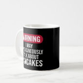 Lustige Warnung, ich könnte spontan reden über Kaffeetasse (Vorderseite Links)