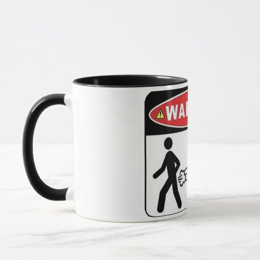 lustige Warnung Papa Furz Zone Vater Geschenk für Tasse (Links)
