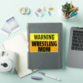 Lustige Warnung Ringer-Mama Sportschild Grafik Aufkleber (iPad Hülle)