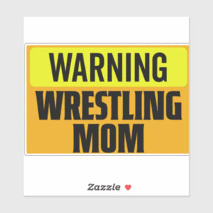 Lustige Warnung Ringer-Mama Sportschild Grafik Aufkleber