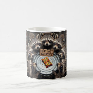 Lustige Waschbär-Mülleimer-Last-Supper-Tasse Kaffeetasse