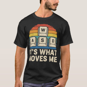 Lustige WASD-Gaming-Tasten Retro-Design für PC-Spi T-Shirt
