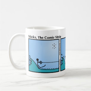 Lustige Wasser-Skifahren Stickman Tasse - 035