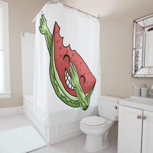 lustige Wassermelone Duschvorhang (Beispiel)