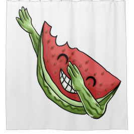 lustige Wassermelone Duschvorhang