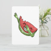 lustige Wassermelone Einladung (Stehend Vorderseite)