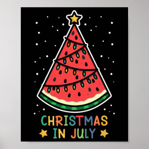 Lustige Wassermelone Weihnachten im Juli Frauen Mä Poster