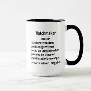 lustige Watchmaker Definition Geschenke für Männer Tasse