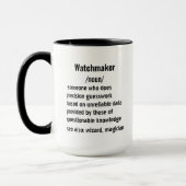 lustige Watchmaker Definition Geschenke für Männer Tasse (Links)
