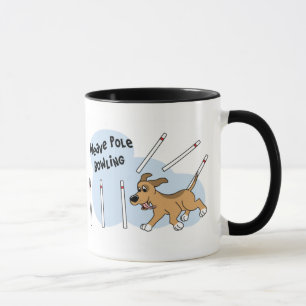 Lustige Webart-Pole-HundeAgility-Tasse Tasse