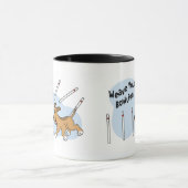 Lustige Webart-Pole-HundeAgility-Tasse Tasse (Zentrum)