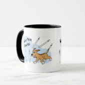 Lustige Webart-Pole-HundeAgility-Tasse Tasse (Vorderseite Links)