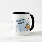 Lustige Webart-Pole-HundeAgility-Tasse Tasse (VorderseiteRechts)