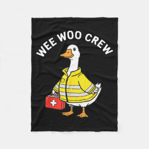 Lustige Wee Woo Crew Gans Emt Sanitäter Feuerwehrm Fleecedecke