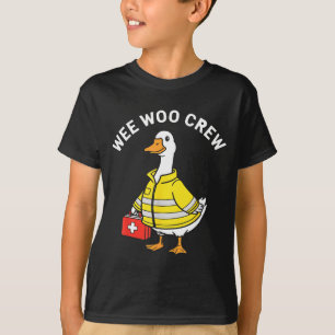 Lustige Wee Woo Crew Gans Emt Sanitäter Feuerwehrm T-Shirt