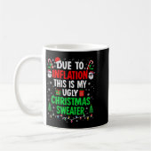 Lustige wegen Inflation hässliche Weihnachtspullov Kaffeetasse (Links)