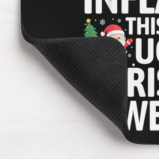 Lustige wegen Inflation hässliche Weihnachtspullov Mousepad (Ecke)