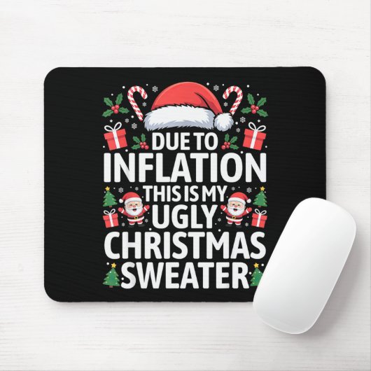 Lustige wegen Inflation hässliche Weihnachtspullov Mousepad (Mit Mouse)