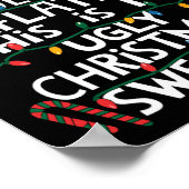 Lustige wegen Inflation hässliche Weihnachtspullov Poster (Ecke)