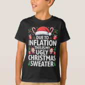 Lustige wegen Inflation hässliche Weihnachtspullov T-Shirt (Vorderseite)