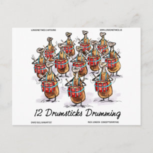 Lustige Weihnachten 12 Trommelschlägel Trommeln Ge
