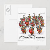 Lustige Weihnachten 12 Trommelschlegel Trommeln Ge (Vorne/Hinten)