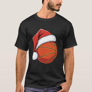 Lustige Weihnachten Basketball Santa Hut Sport Bas T-Shirt