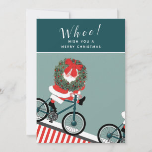Lustige Weihnachten beim Radfahren