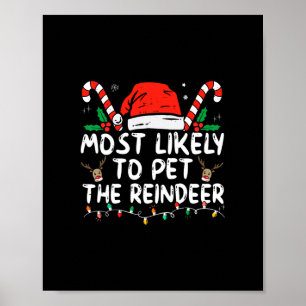 lustige Weihnachten, die am ehesten den Rentier be Poster