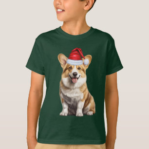 Lustige Weihnachten für Kinder mit Welsh Corgi Hun T-Shirt