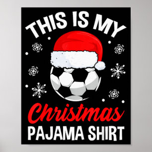 Lustige Weihnachten Fußball-Schlafanzug Herren Poster
