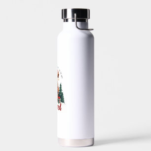 Lustige Weihnachten Highland-Kuh Vintage-Urlaubszi Trinkflasche